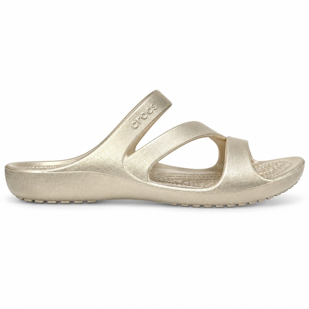 Crocs Women's 7 Kadee II Strappy Sandals Quartz Iridescent Comfort Summer Casual